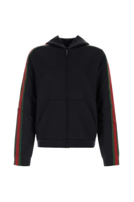 Sweatshirt i siden och bomull