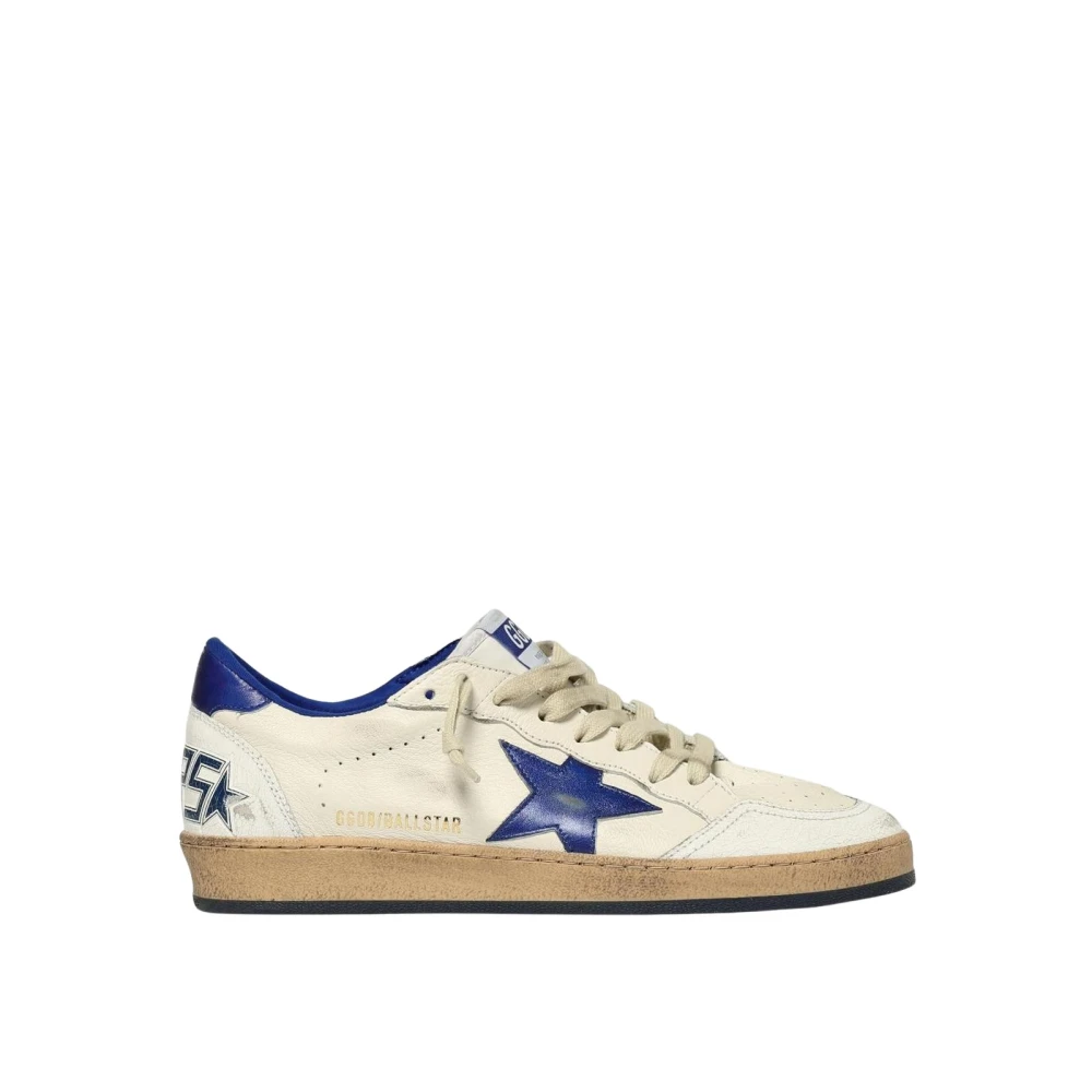 Golden Goose Men's White Sneakers, 8 Uk, Leather Trainers