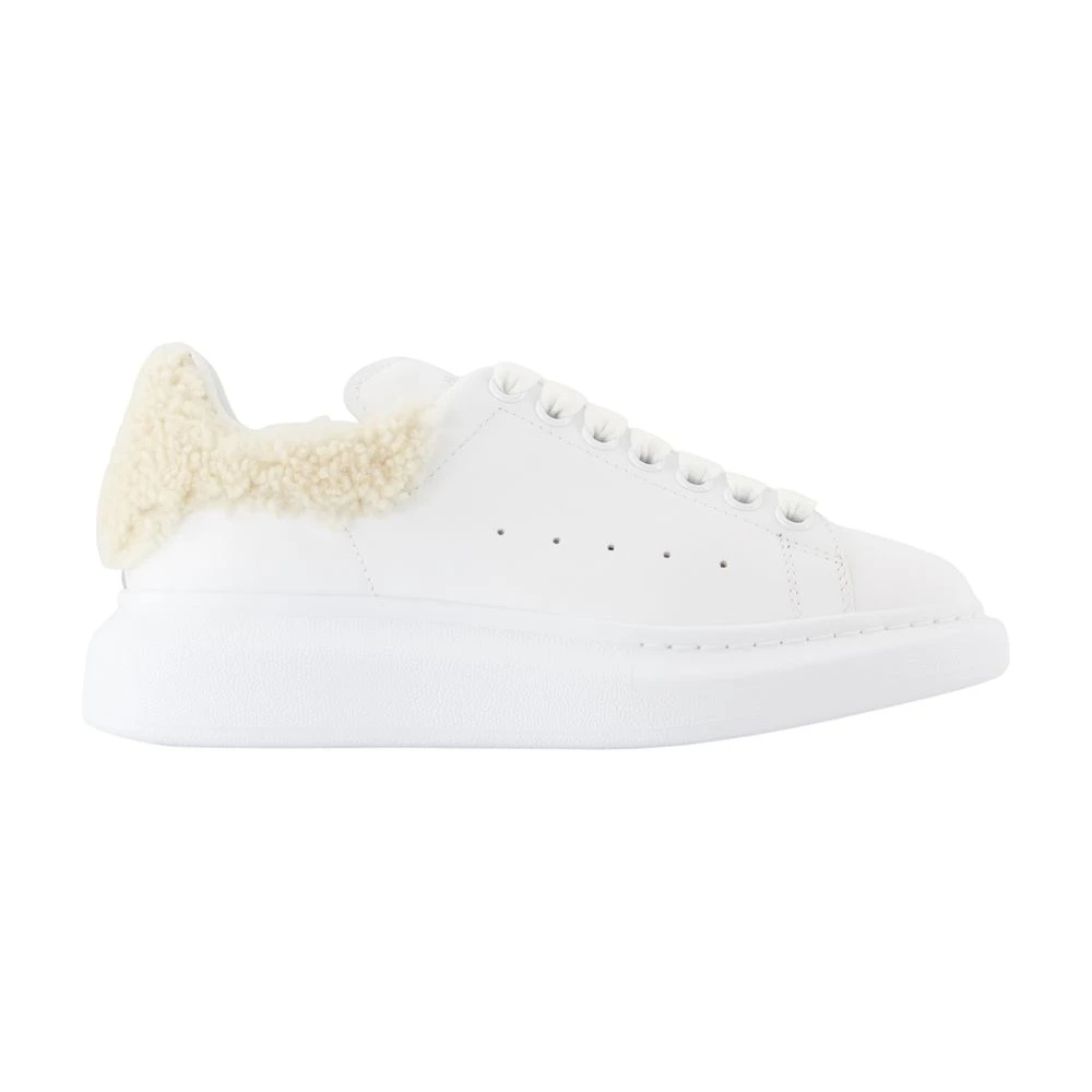 Alexander Mcqueen Women's White Sneakers, 6 Uk, Leather Oversized Trainers
