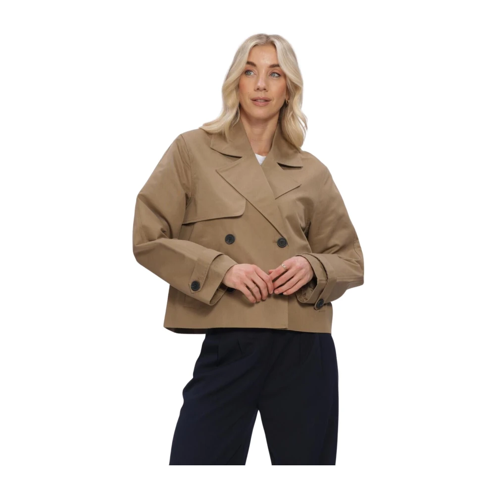 Envii Damen Beige Mäntel, Mgröße:
