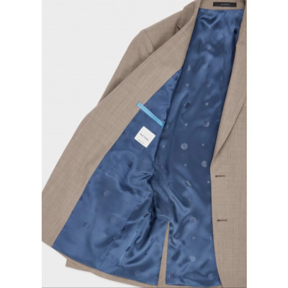 PS By Paul Smith Wol 2-Knops Getailleerd Pak Beige Heren