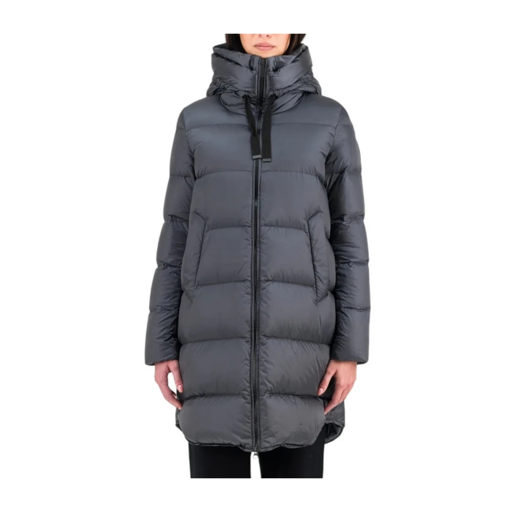 BomBoogie Lange A-lijn Grijze Pufferjas Gray Dames