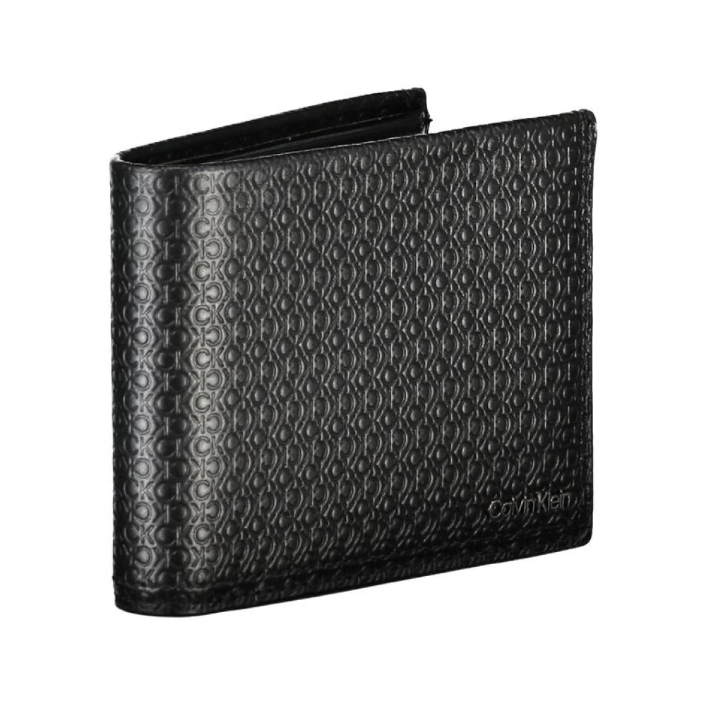 Calvin Klein Elegante zwarte leren portemonnee met RFID-blokkering Black Heren
