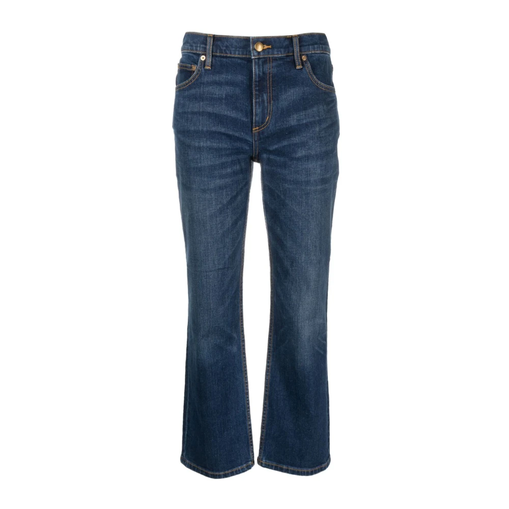 TORY BURCH Blauwe Jeans met 3 5 cm Hak Blue Dames