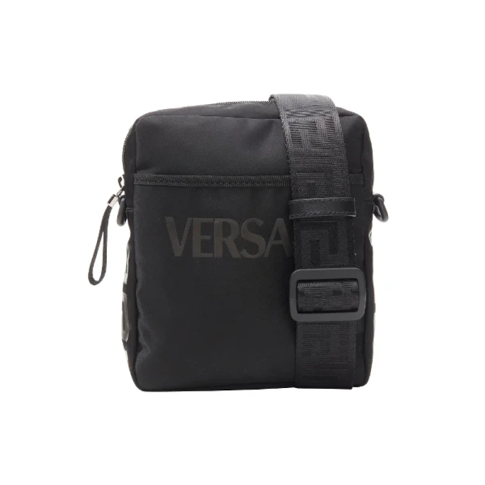 Svart lerret Versace Crossbody Bag