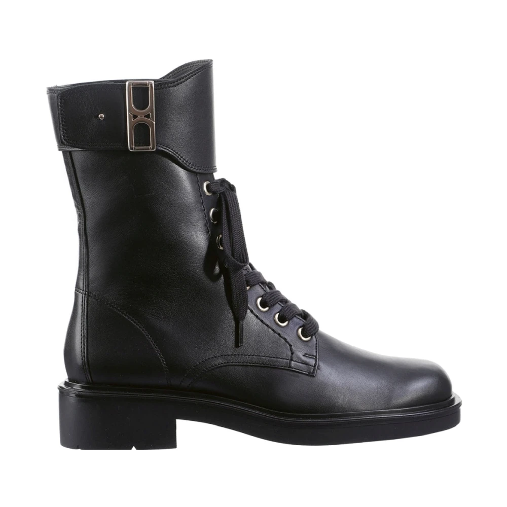 Högl Women's Black Lace-Up Boots, 4 Uk, Ankle Boots For