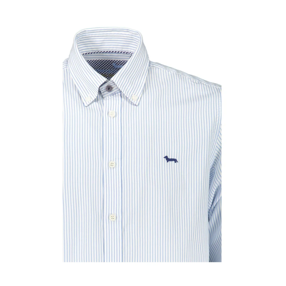 Harmont & Blaine Elegant gestreept button-down overhemd van katoen Blue Heren