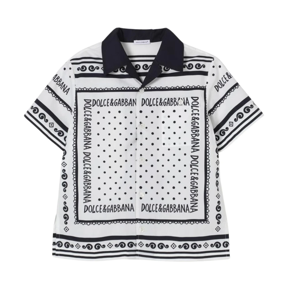 Dolce & Gabbana Unisex Kids Multicolor Kids Shirts, 8 Y, Bandana Print Shirt