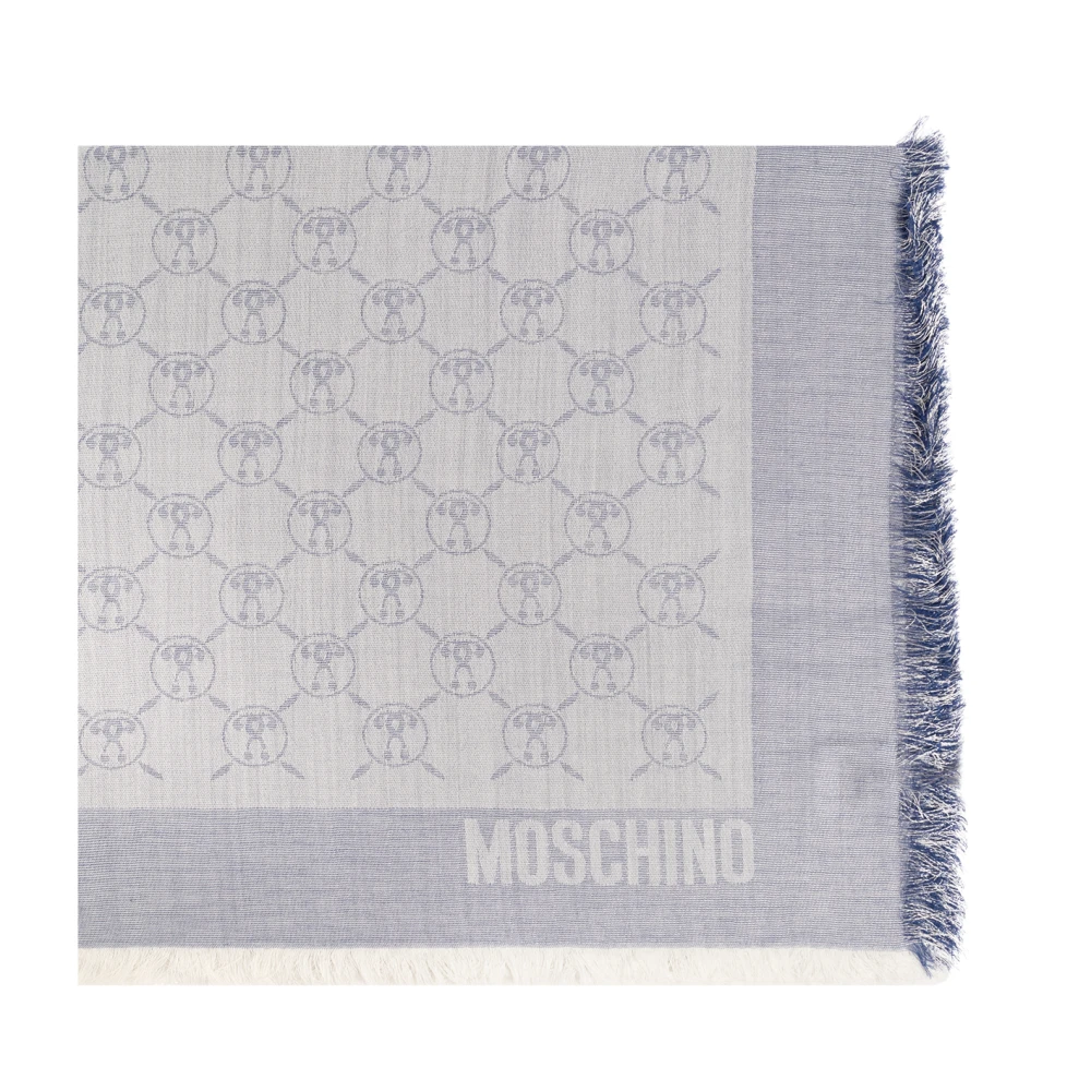 Moschino Sjaal met monogram Gray Unisex