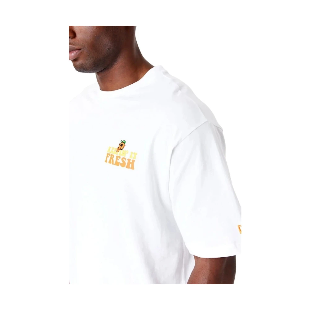 new era Wit Fruit Grafisch T-shirt White Heren
