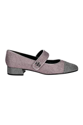 Cap-Toe Mary Jane Pave Heel Ballet