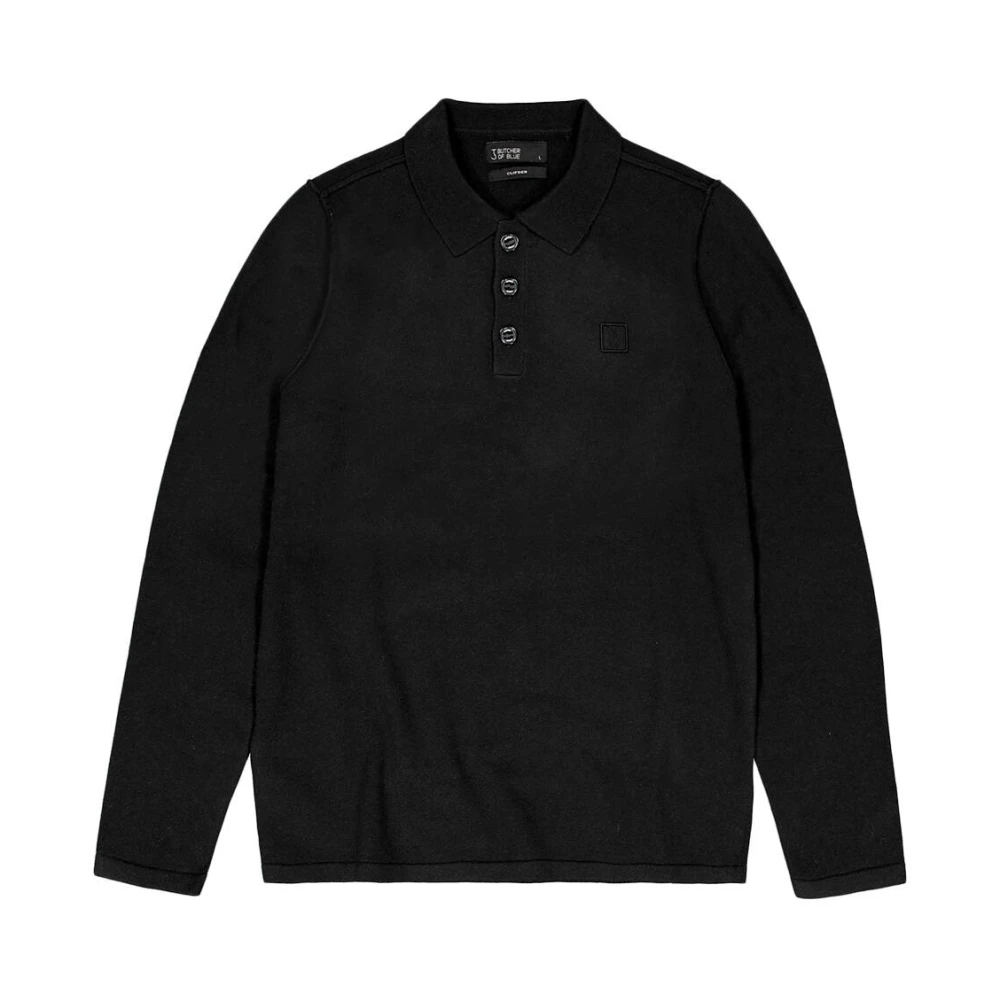Butcher of Blue Clifden Polo Lange Mouw Black Heren