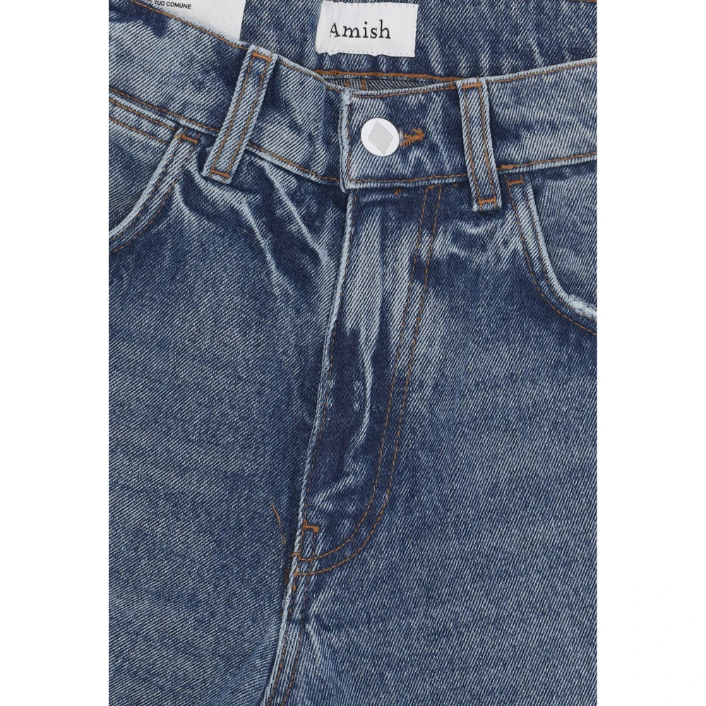 Amish Denim Herenjeans met Rechte Pijp Blue Heren