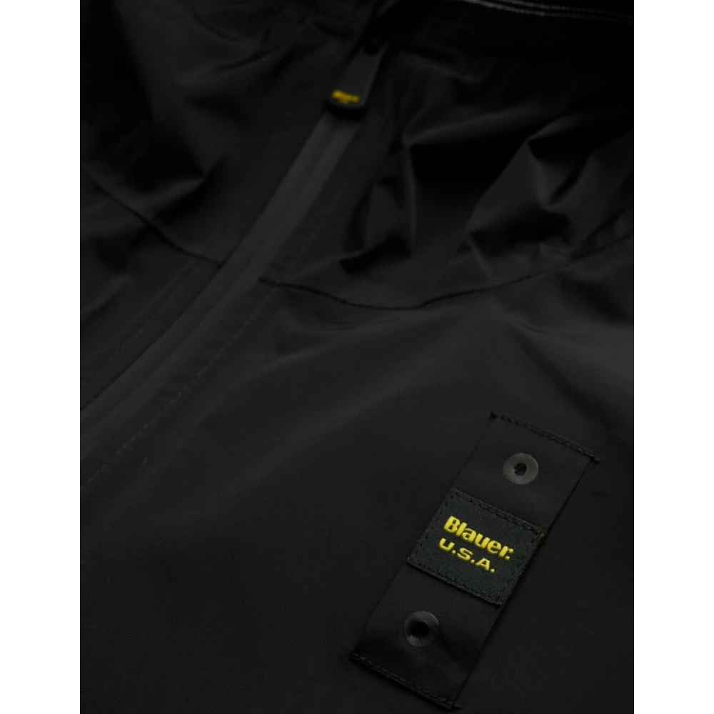 Blauer Zwarte Windbreaker Jas voor Uitjes Black Heren