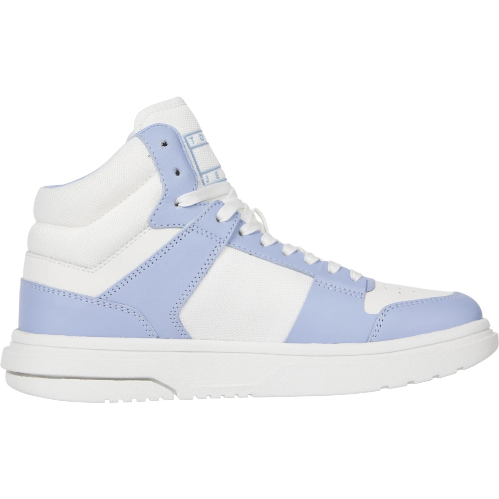 Tommy Jeans Heldere Blauwe Sneakers Ronde Neus Vetersluiting Dames Schoenen Veelkleurig Multicolor