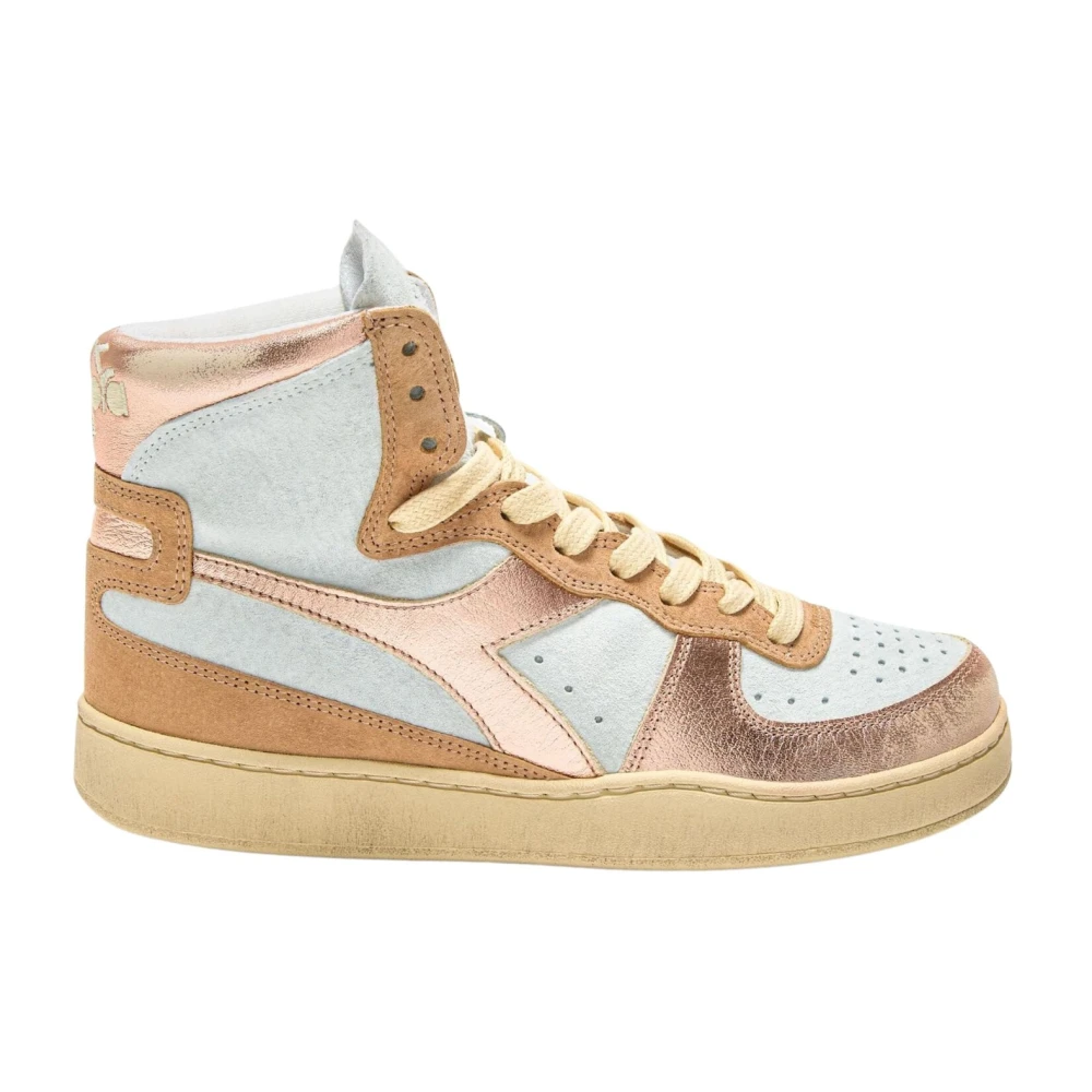 Diadora MI Basket Low Metal Pigskin Used Dames Schoenen Beige