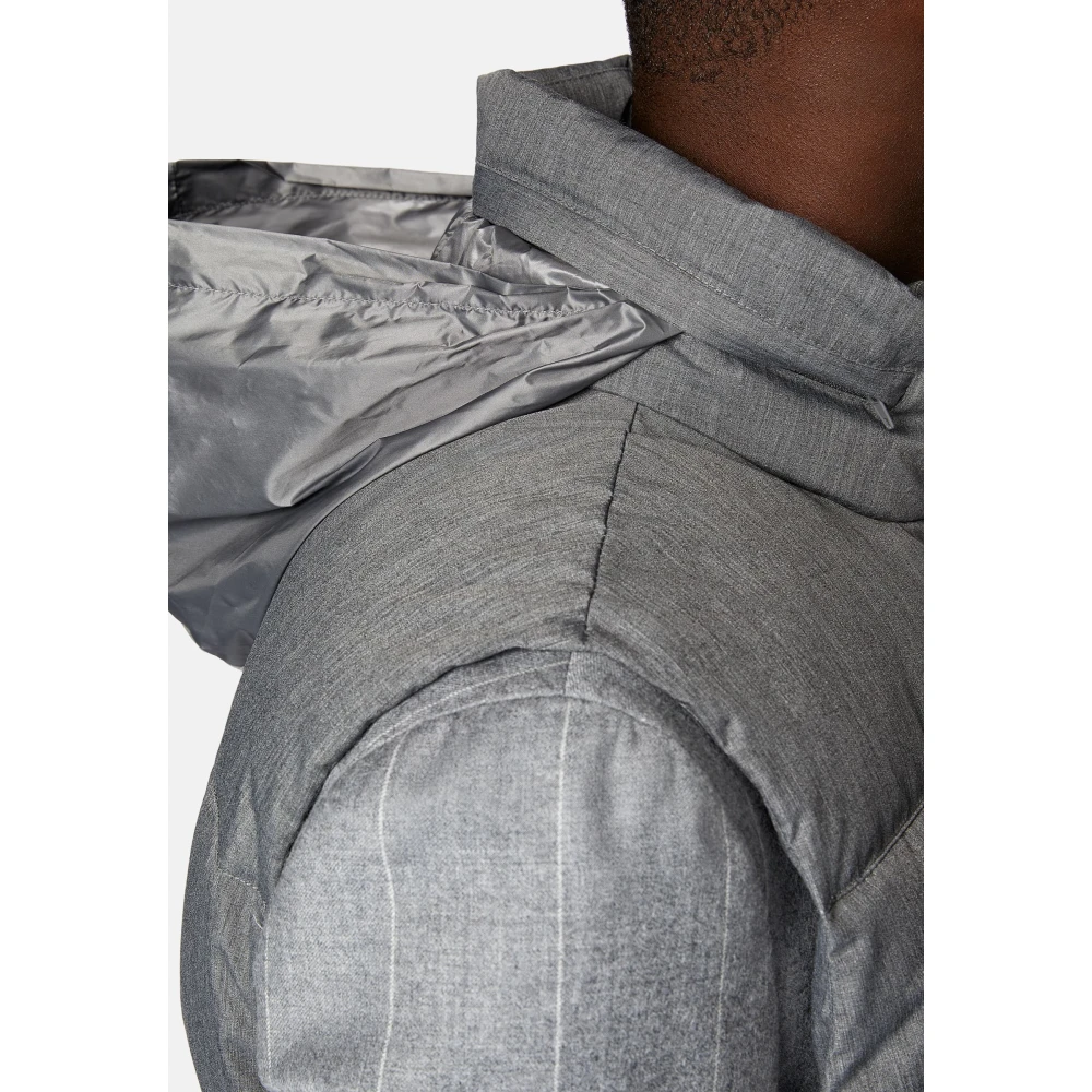 Boggi Milano Gilet van technische stof met ganzen dons Gray Heren