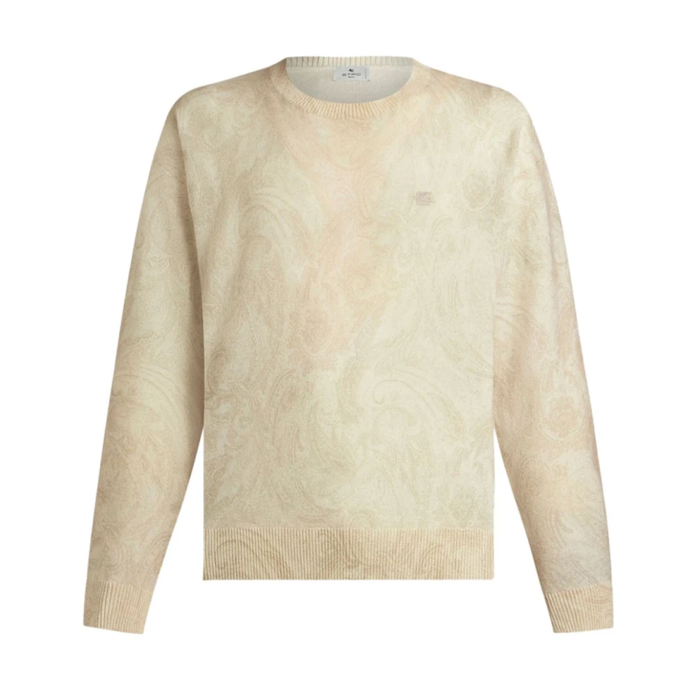 ETRO Beige Paisley Sweater Aw24 Beige Heren