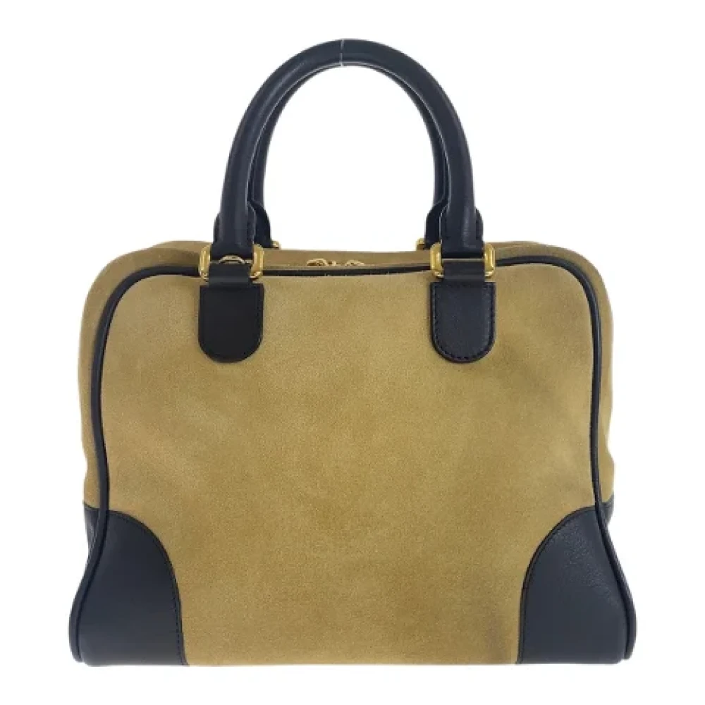 Loewe Pre-owned Leather handbags Beige Dames
