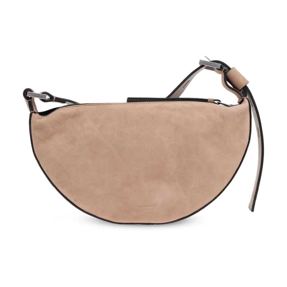 AllSaints Schoudertas Half Maan Beige Dames
