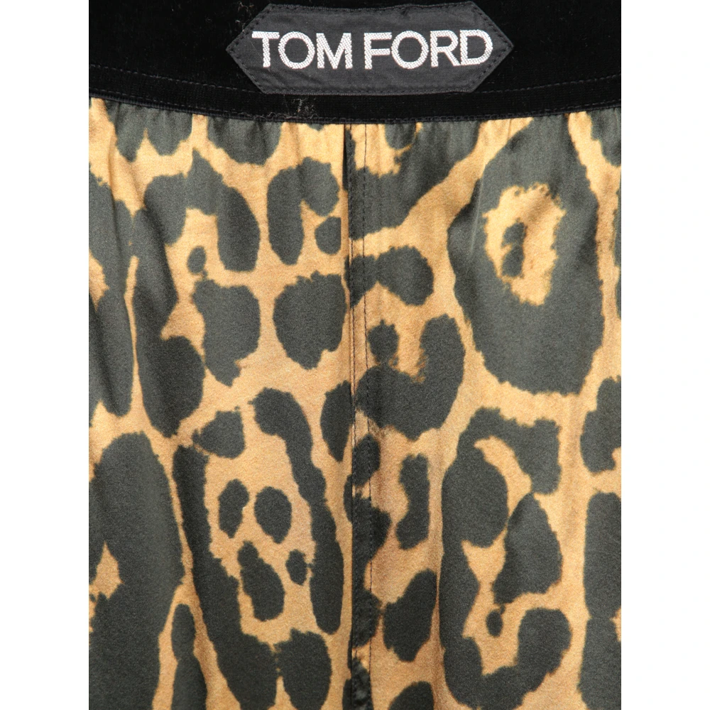 Tom Ford Luipaard Satijnen PJ Broek Multicolor Dames