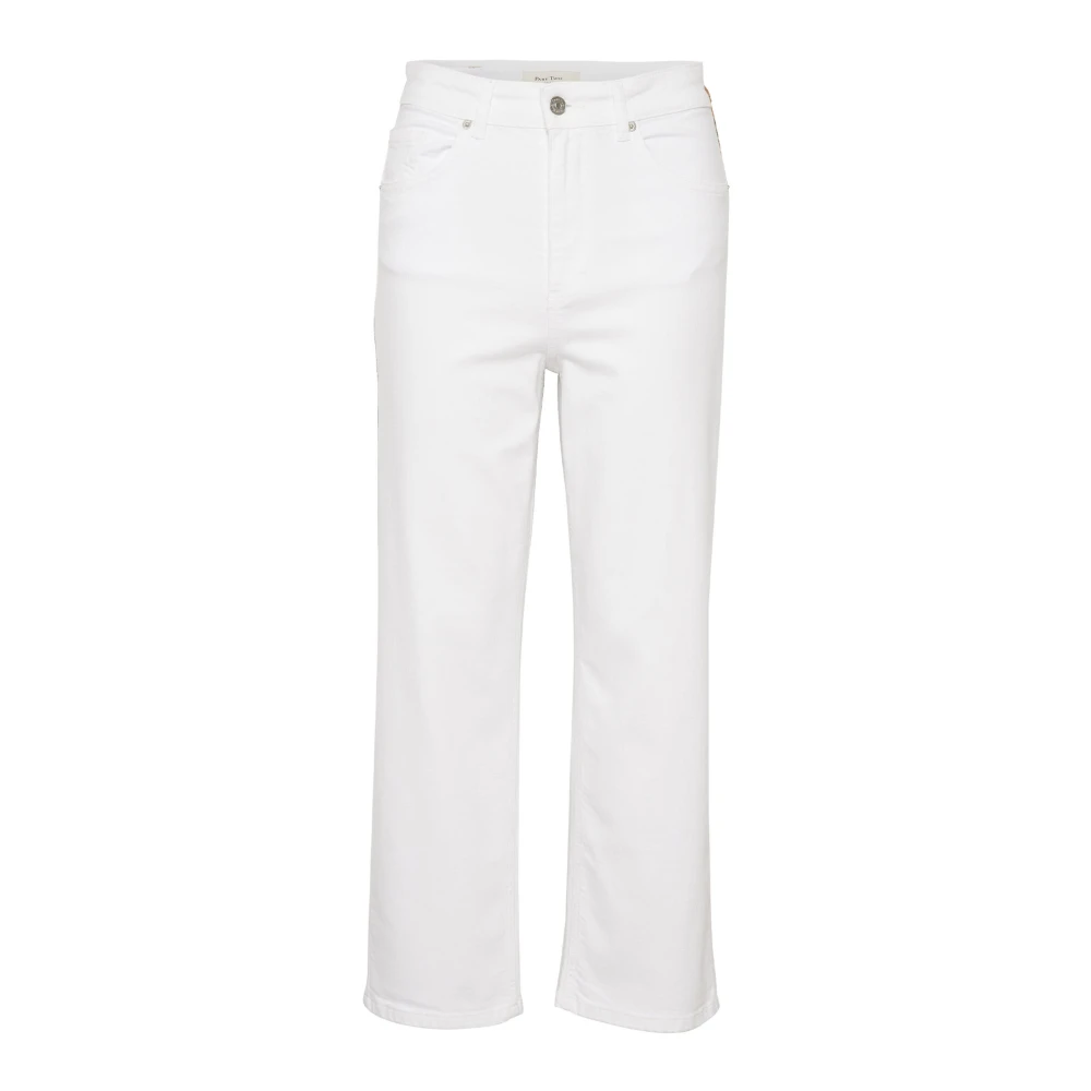 Part Two Mom Fit Hoge Taille Witte Broek White Dames