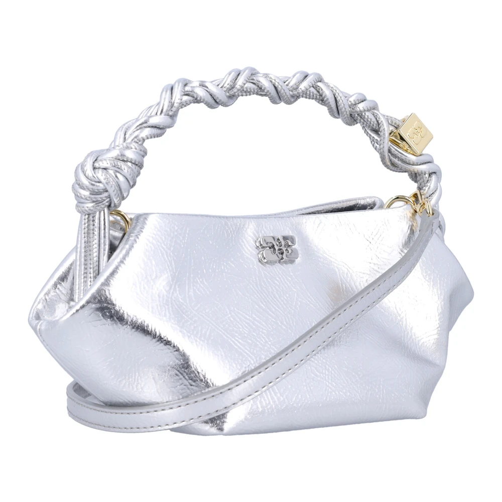 Ganni Zilveren Mini Bou Handtas Gray Dames