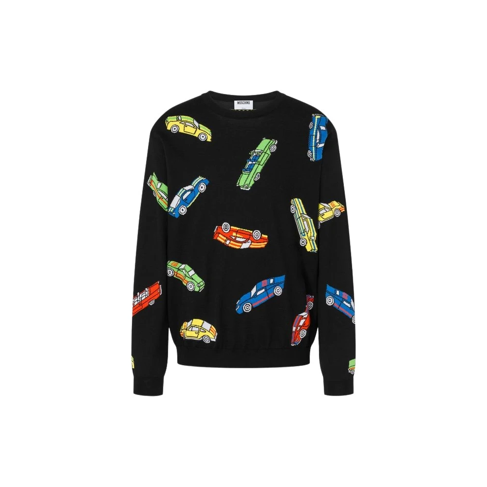 Moschino Men's Pure Cotton Intarsia Pullover