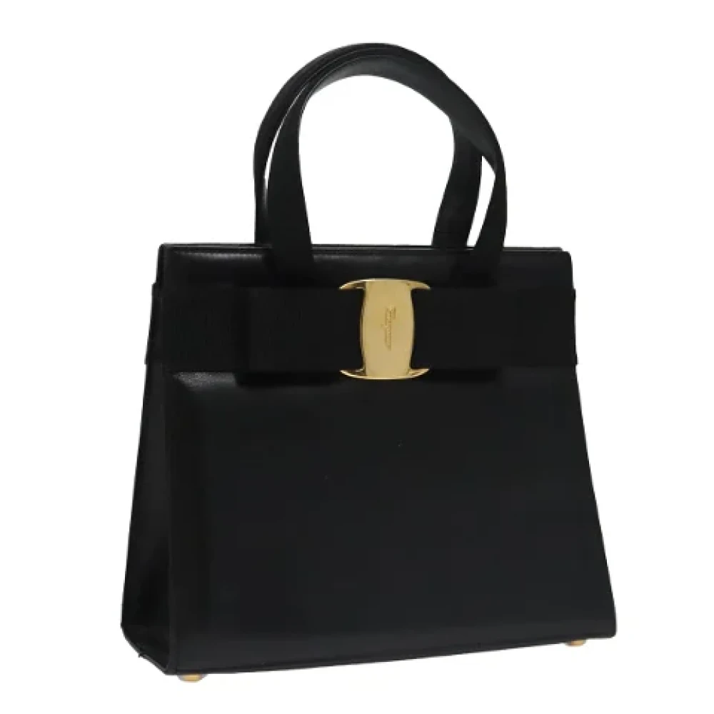 Salvatore Ferragamo Pre-owned Leather handbags Black Dames