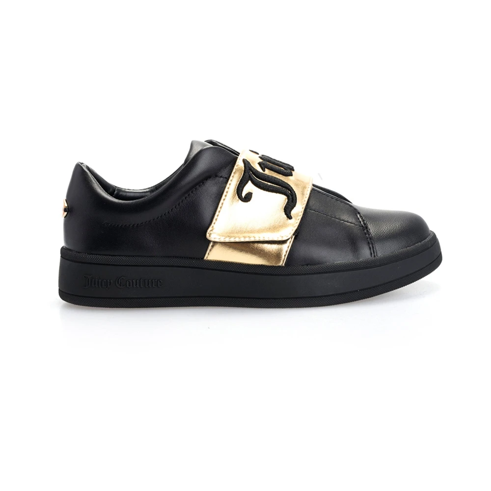 Juicy Couture Zwarte Leren Lage Sneakers Dames Schoenen