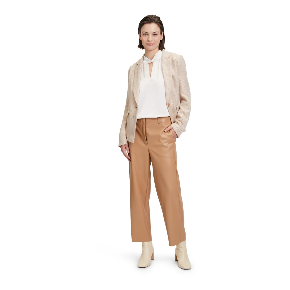 Betty & Co Blouse met opstaande kraag White Dames
