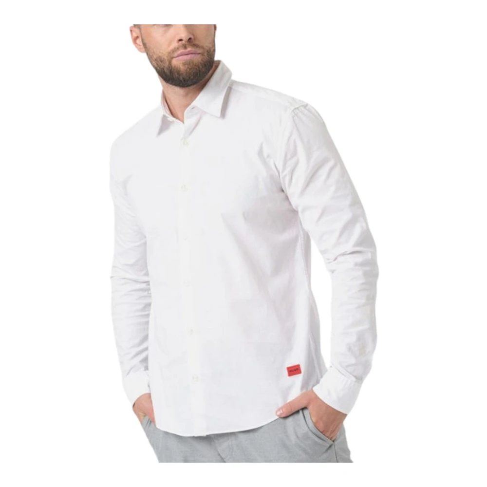 Hugo Boss Lange mouwen overhemd White Heren