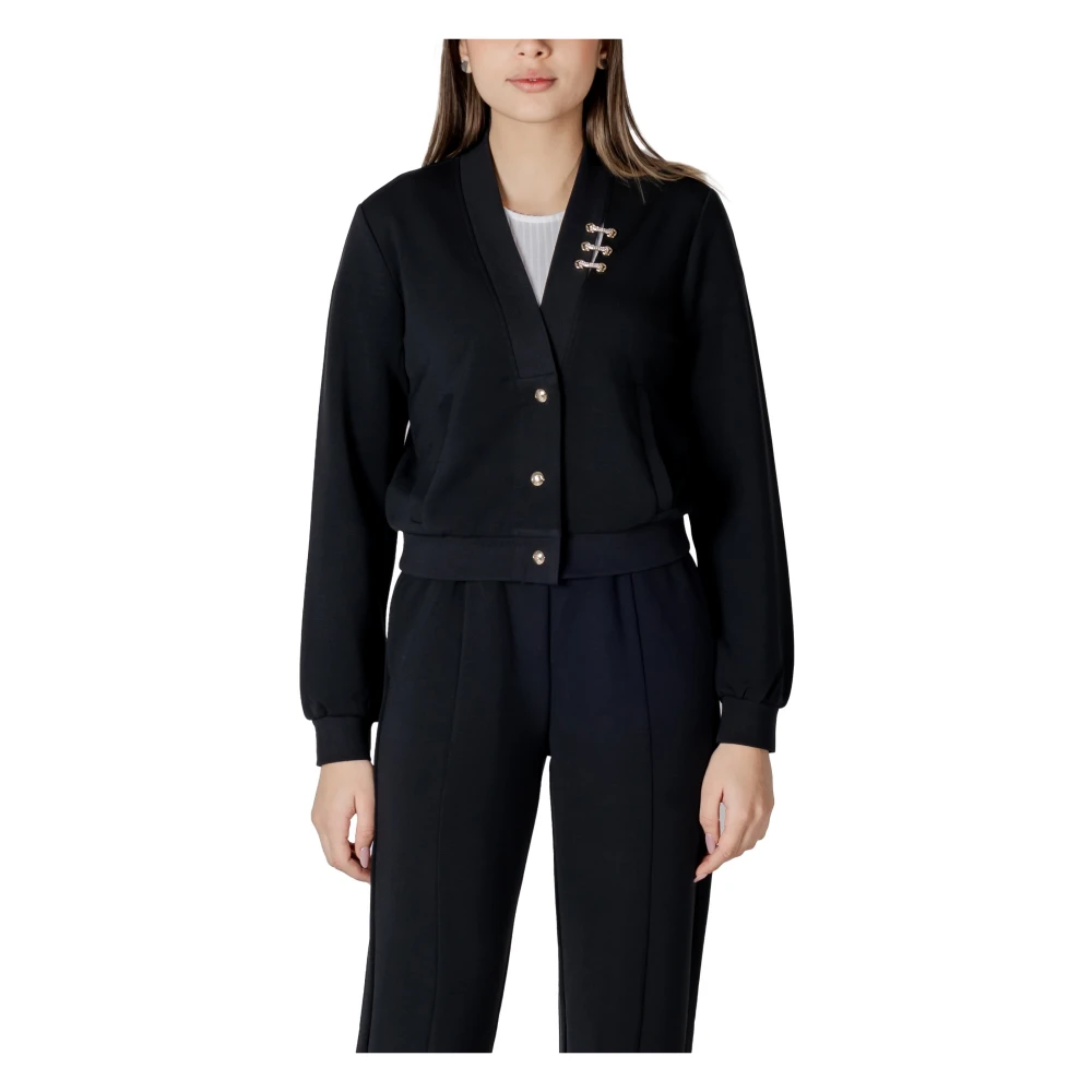 Liu Jo Zwarte V-hals knoopvest Black Dames
