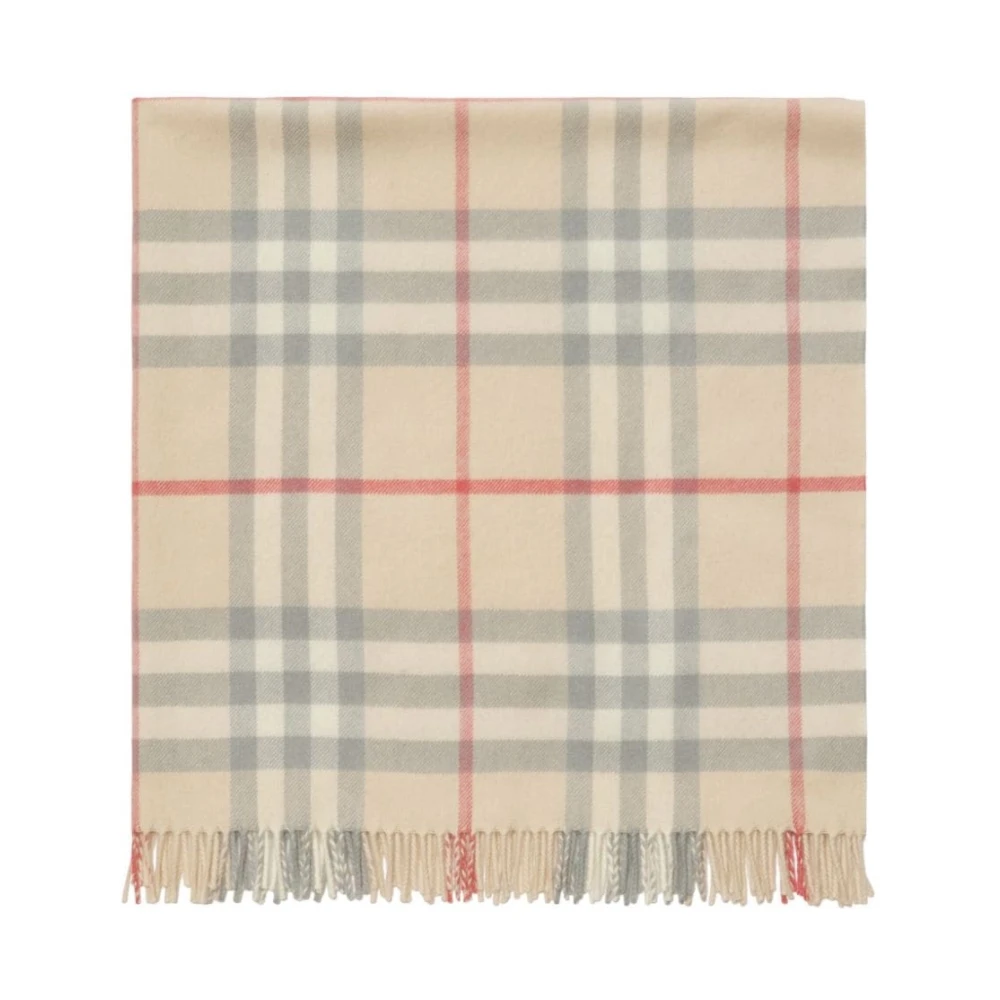 Burberry Unisex Beige Check Wool Blanket
