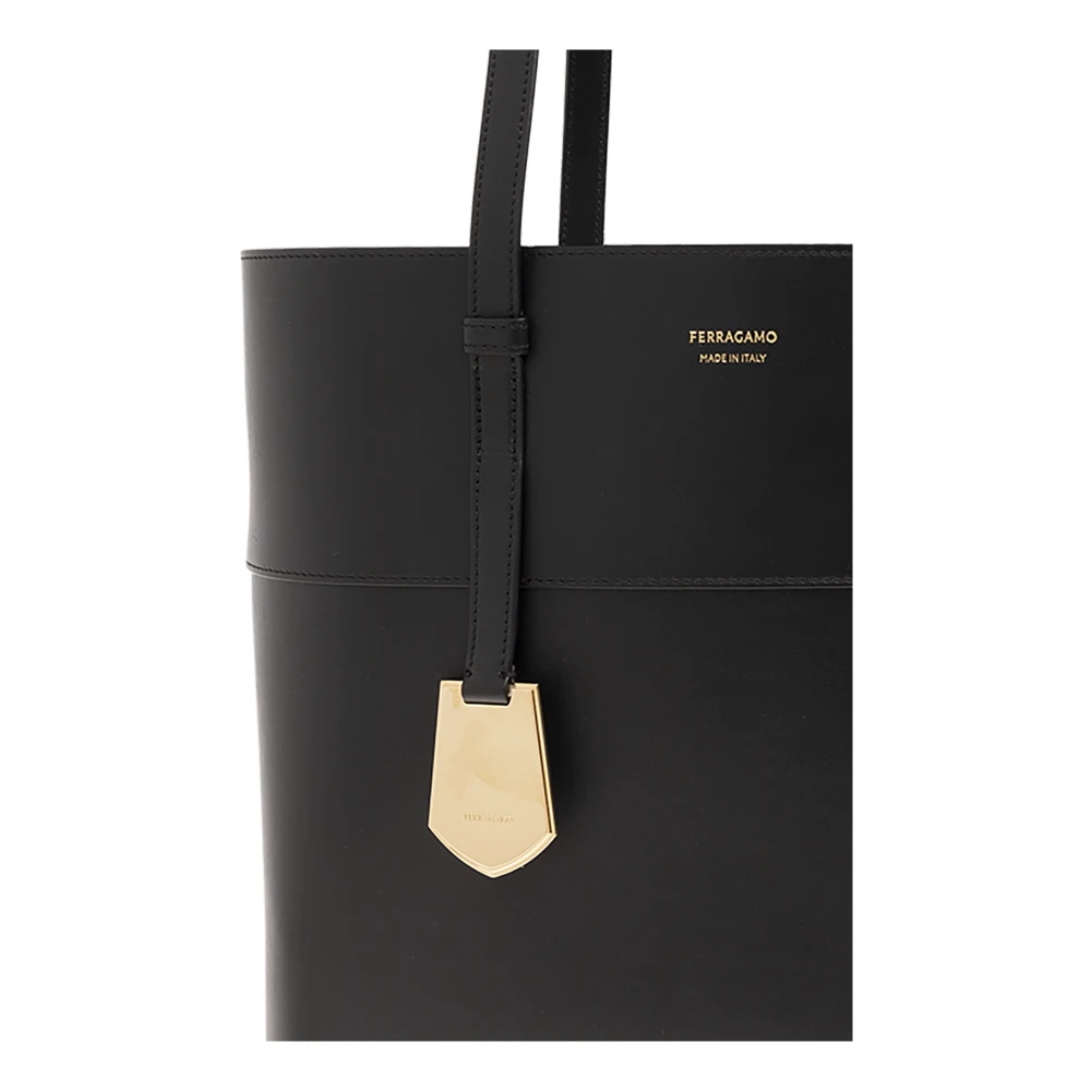 Salvatore Ferragamo Shopper tas met logo Black Dames