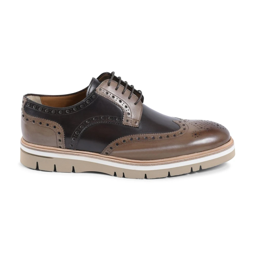 Dee Ocleppo Lyxigt Läder Brogue Skor med Gummisula Multicolor, Herr