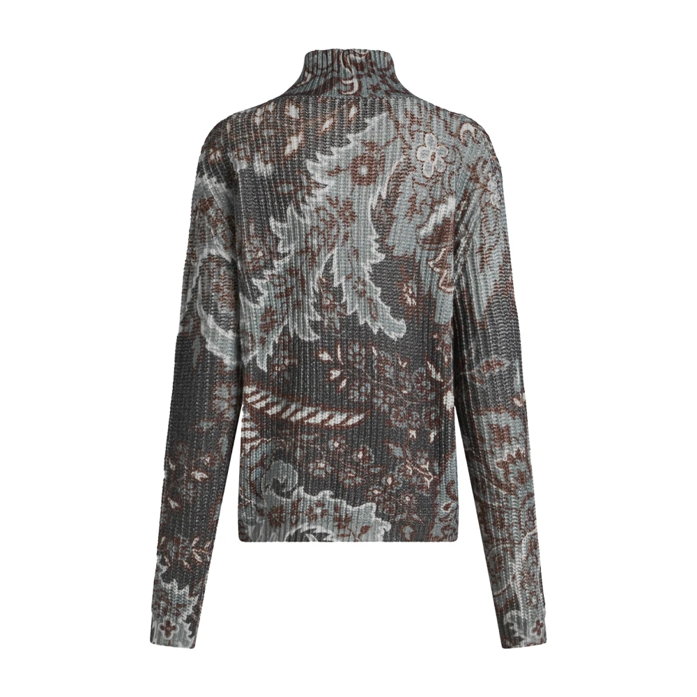 ETRO Blauwe Paisley Patroon Wollen Trui Multicolor Dames