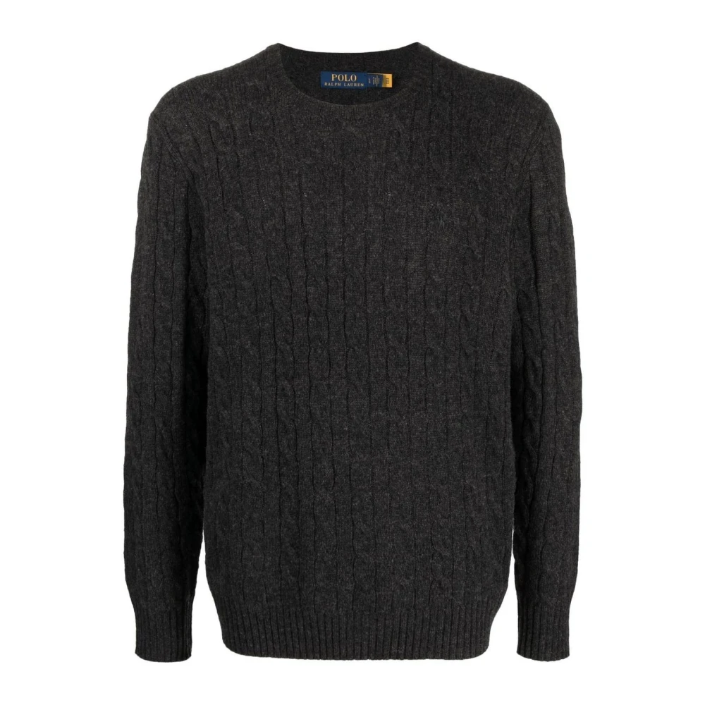 Polo Ralph Lauren Grå Cable Knit Crewneck Sweater