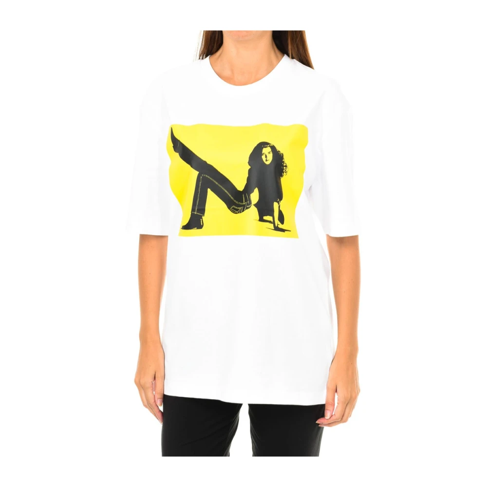 Calvin Klein Short Sleeve T-Shirt With Ribbed Finish - Female - T-Shirts - White - Xs - Tops