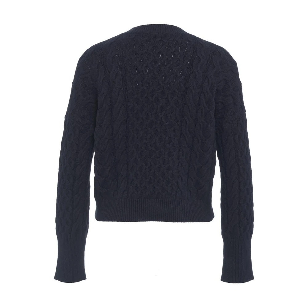 Kaos Luxe Cable Knit Sweater Blue Dames