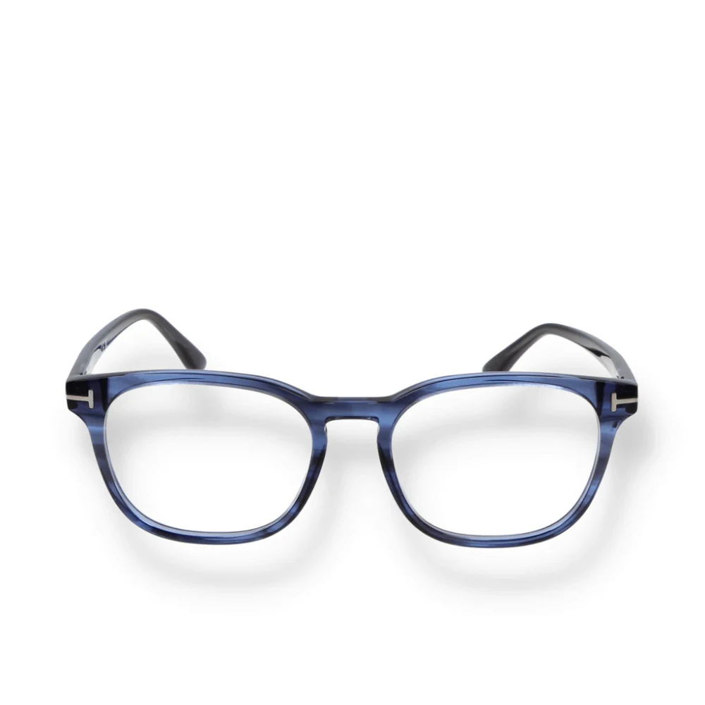 Tom Ford Vierkante Montuur Bril Blue Unisex