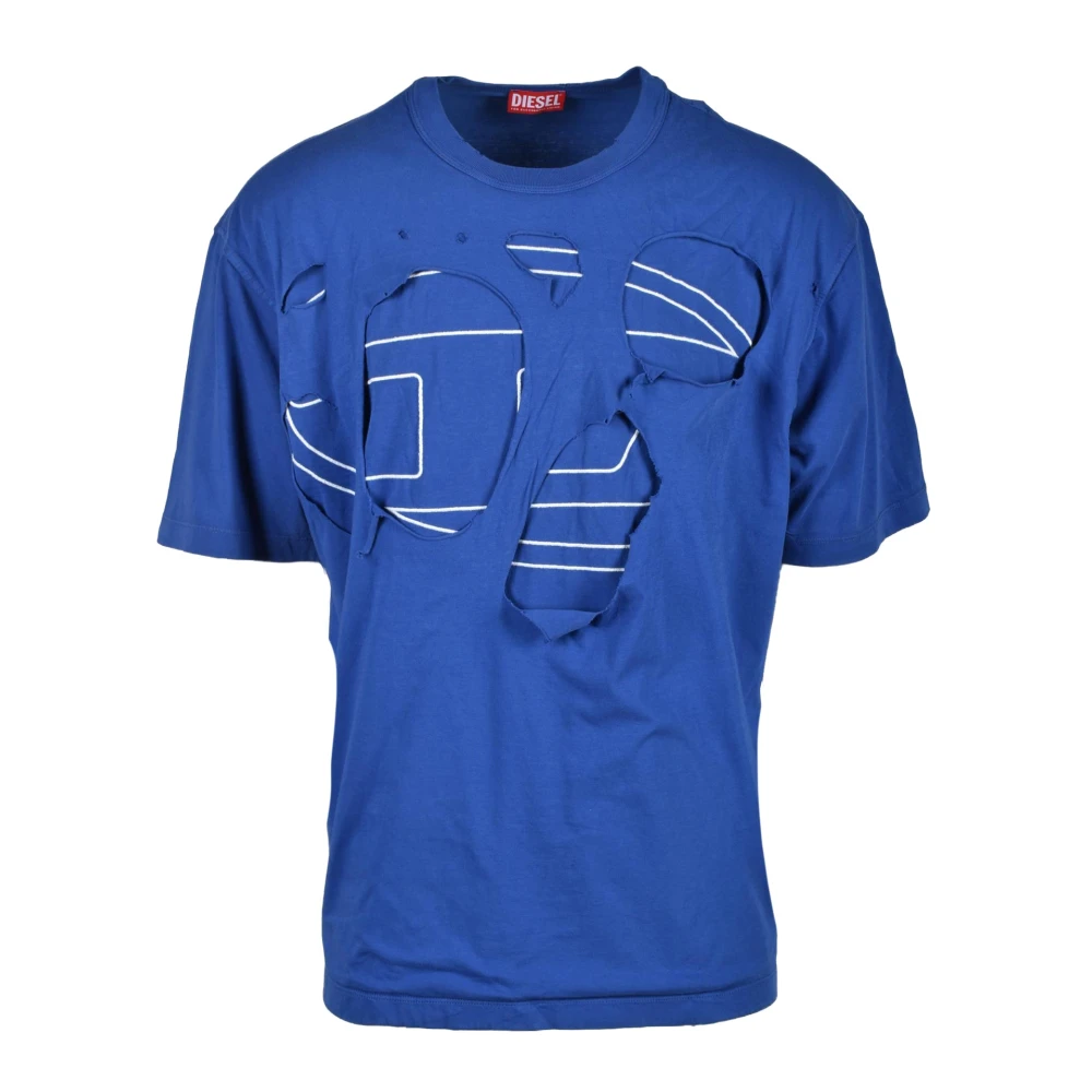Diesel Katoenen T-shirt Blue Heren