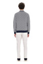 pull-col-v-blanc-melange-coton-lin