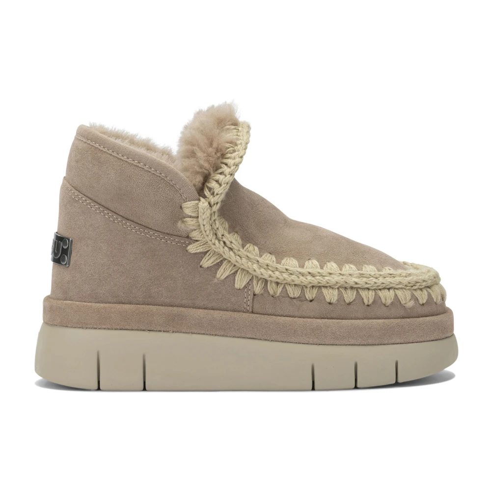 Mou Women's Beige Eskimo Ankle Boots