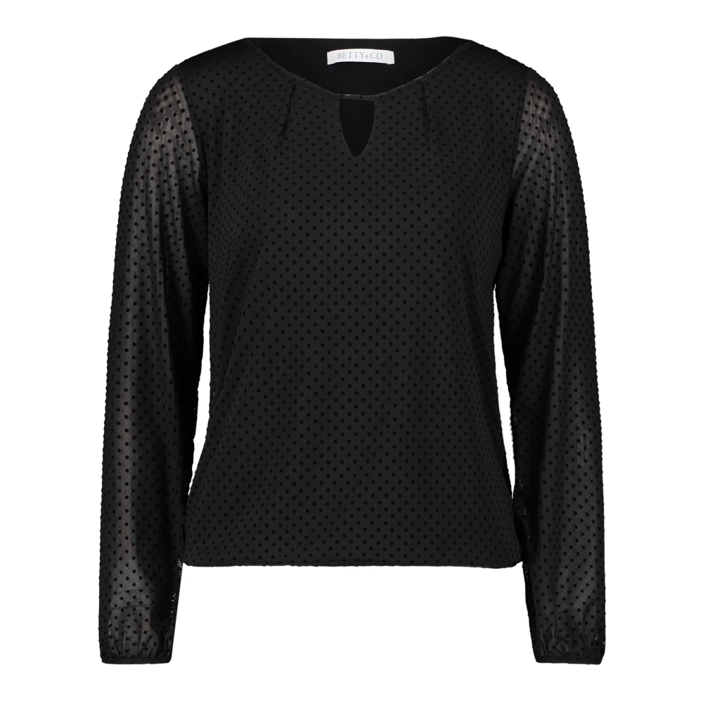 Betty & Co Blouse met plooien Black Dames