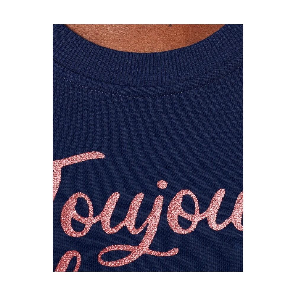 Love Moschino Blauw Merk Design Sweater Blue Dames