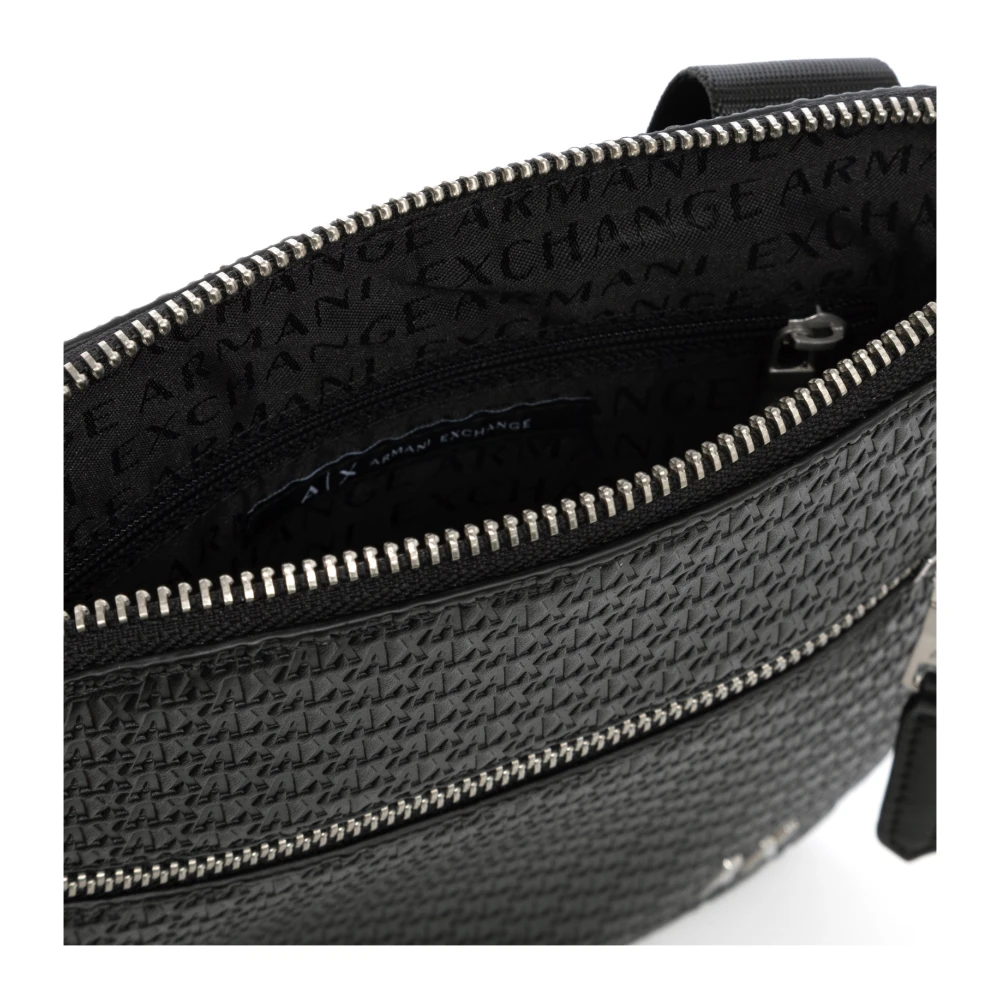 Armani Exchange Crossbody tas met verstelbare schouderband Black Heren