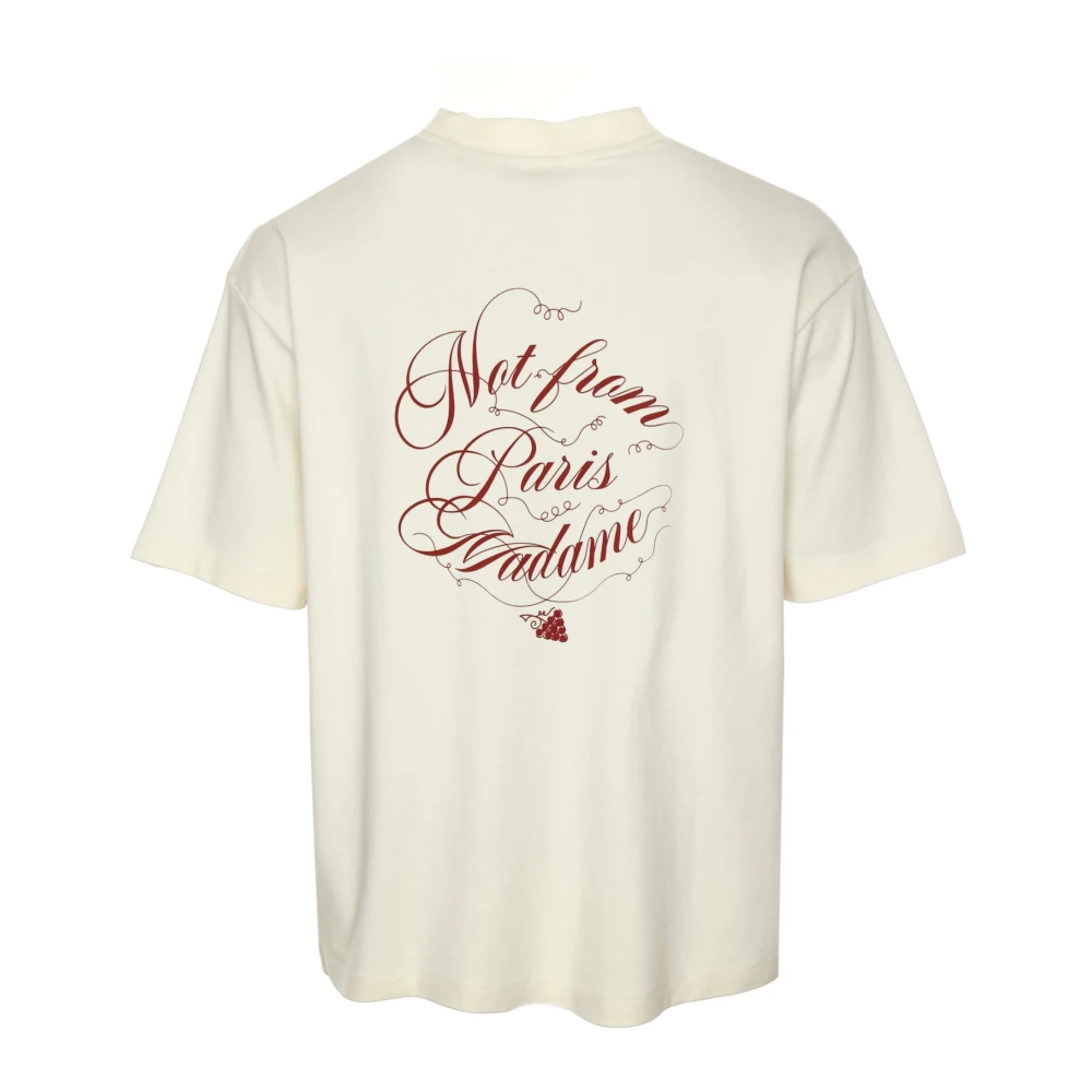 Drole de Monsieur Paris Slogan T-Shirt Vignes White Heren