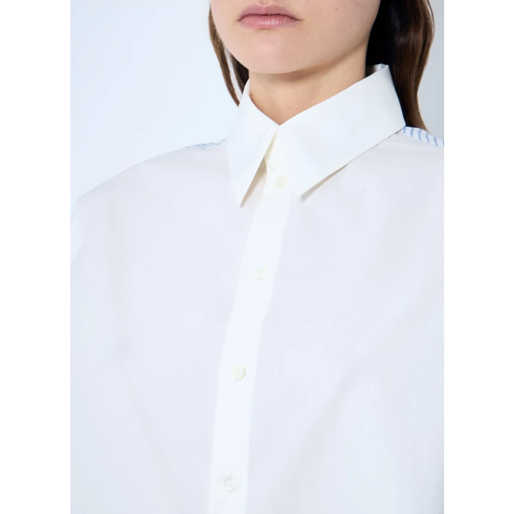 MM6 Maison Margiela Overhemd met contrastpanelen White Dames