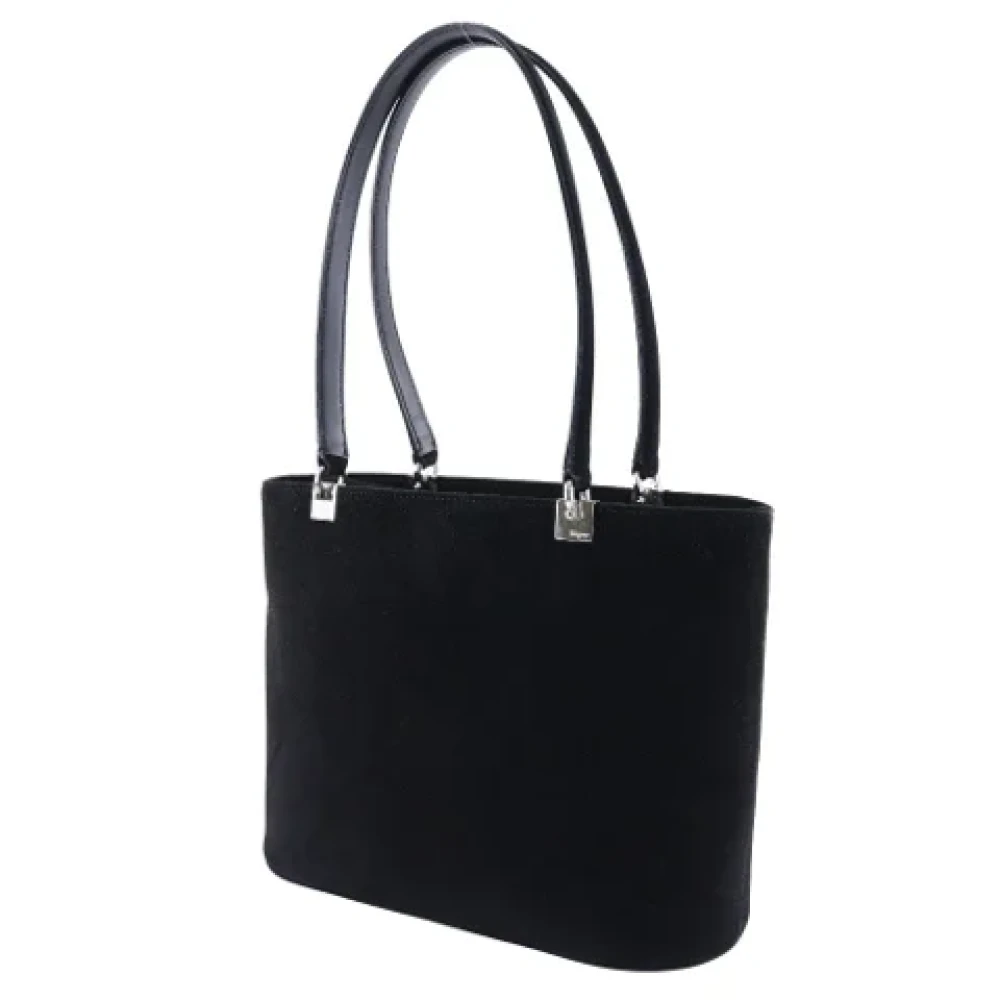 Salvatore Ferragamo Pre-owned Suede shoulder-bags Black Dames